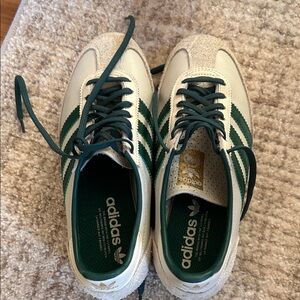 Adidas Classic White and Dark Green Sneakers